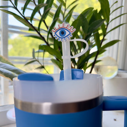 Evil Eye 🧿  Straw Topper Cover for Standard and Stanley Straws
