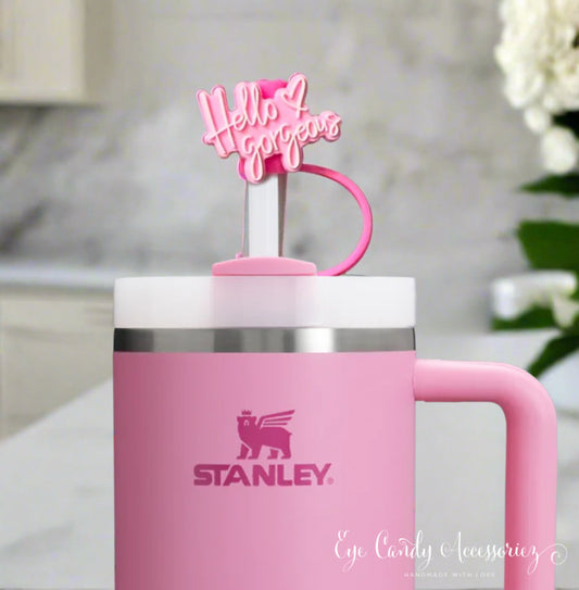 Hello Gorgeous Straw Topper Covers for Standard  & Stanley Straws