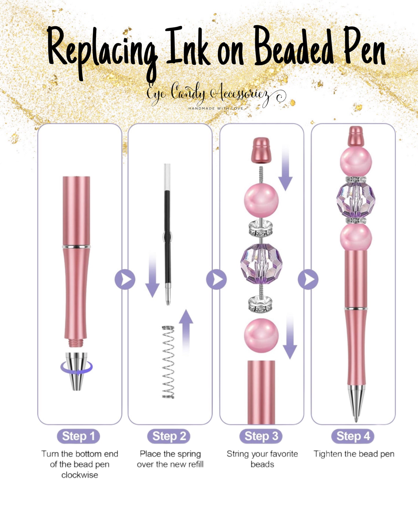 Mental Health Awareness Beaded Pens