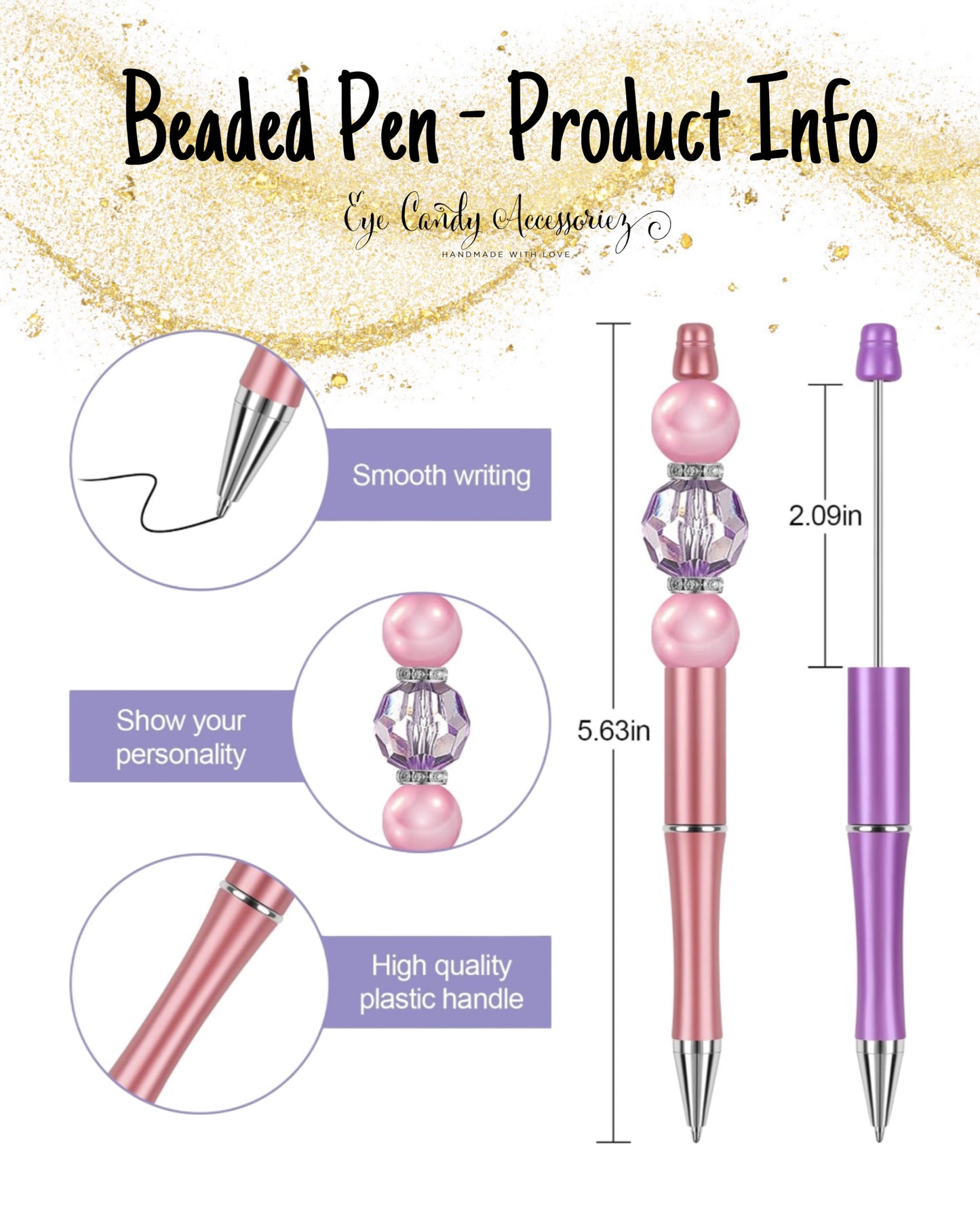 Mental Health Awareness Beaded Pens