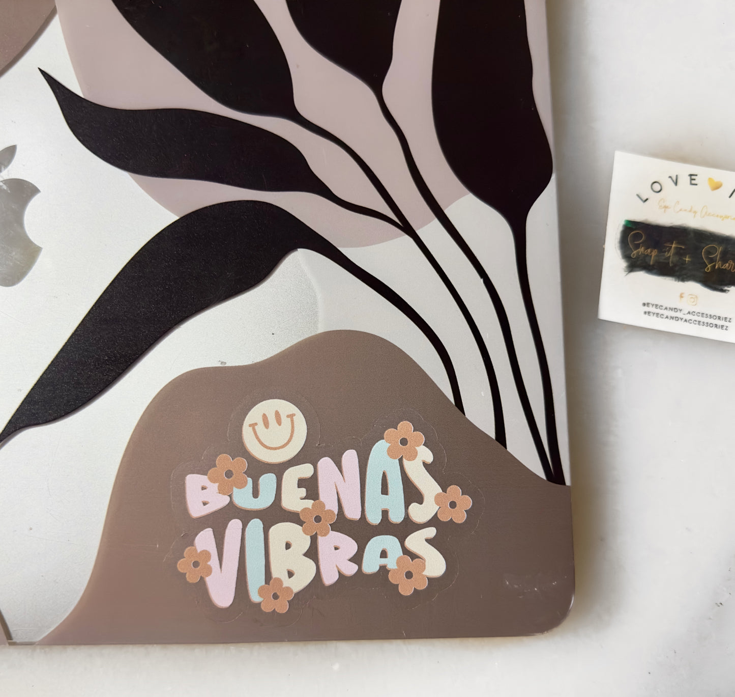 Buenas Vibras Clear Vinyl Sticker- Dishwasher Safe| Waterproof