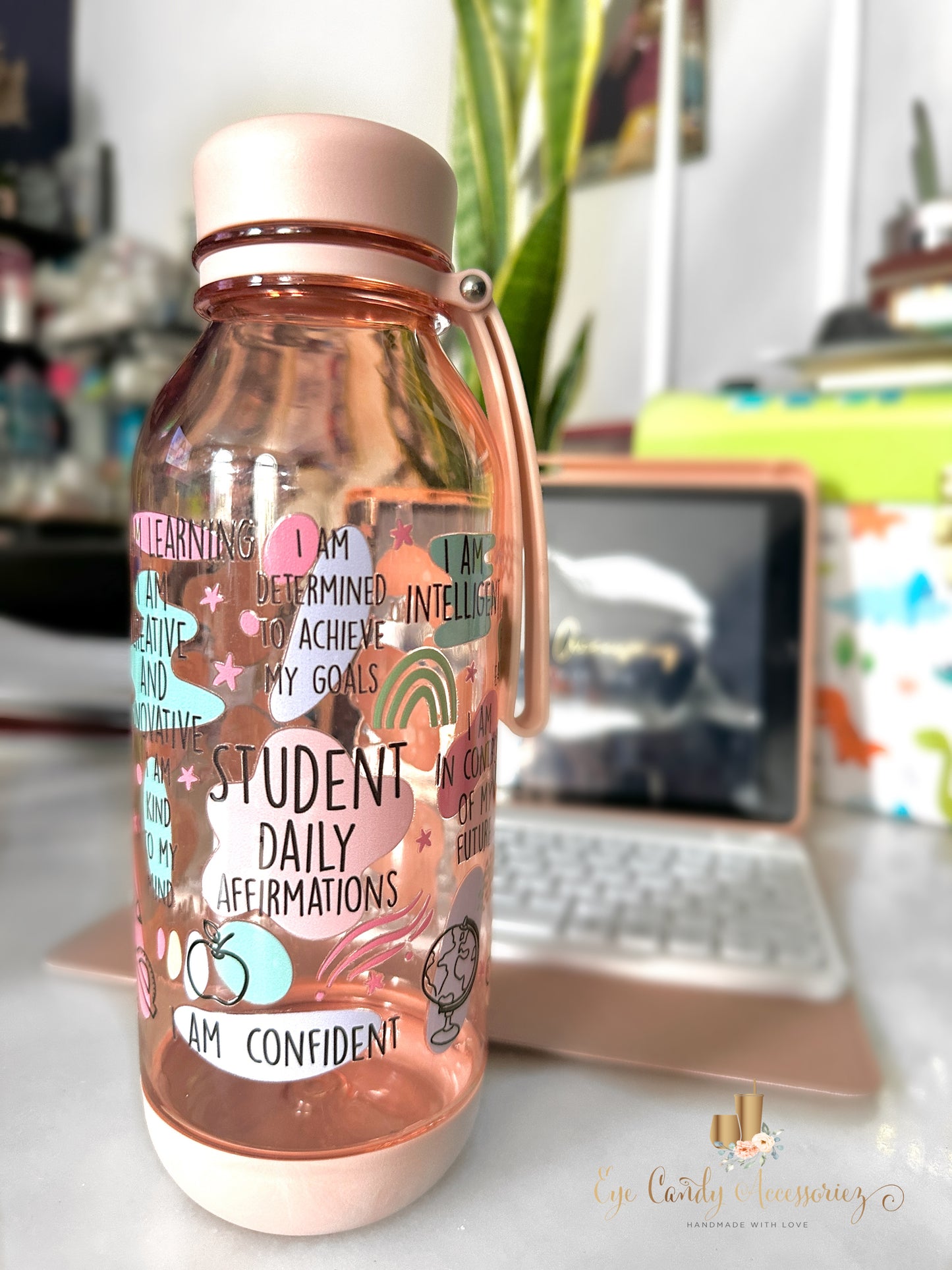 Student Daily Affirmations- 24oz Plastic Water Bottle