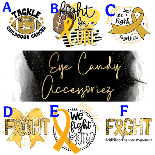 Fight & Tackle Childhood Cancer | Adult T-Shirt | Hoodie | Sweater | Awareness