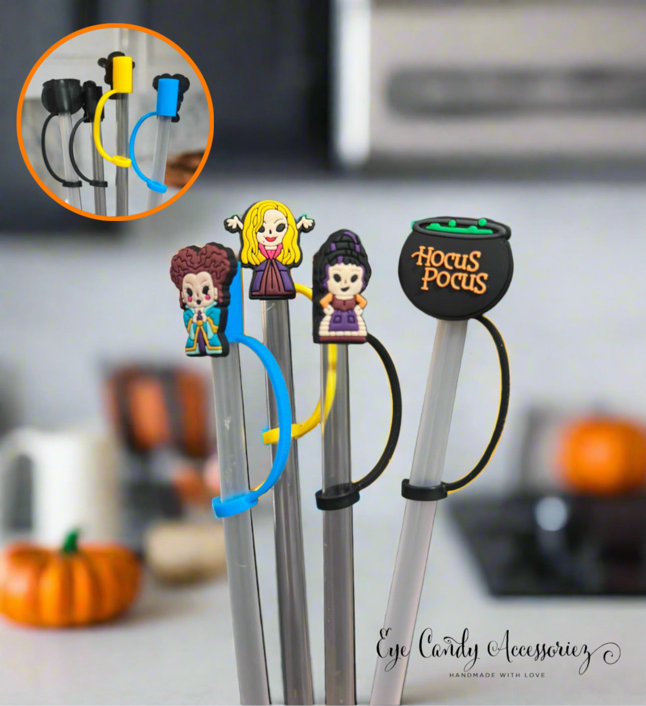 Witches Straw Topper Covers for Standard & Stanley Straws