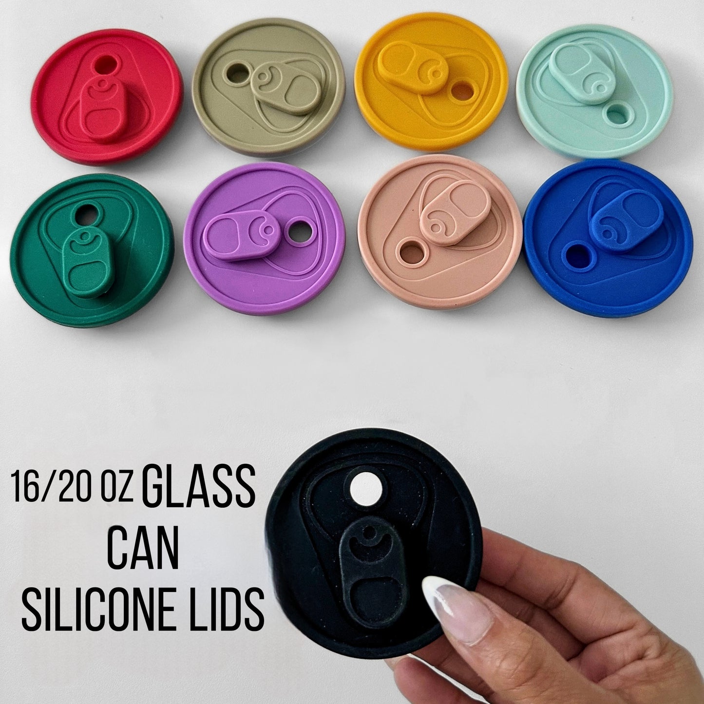 Silicone Lids for 16/20oz Glass Cans