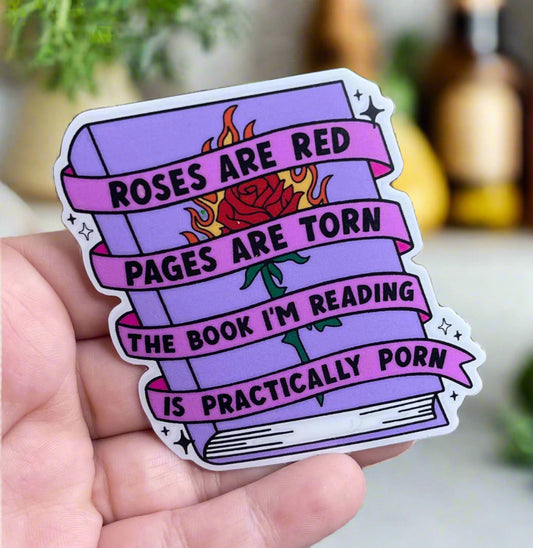 ROSES ARE RED  VINYL STICKER  | Car Decal | Laptop Decal