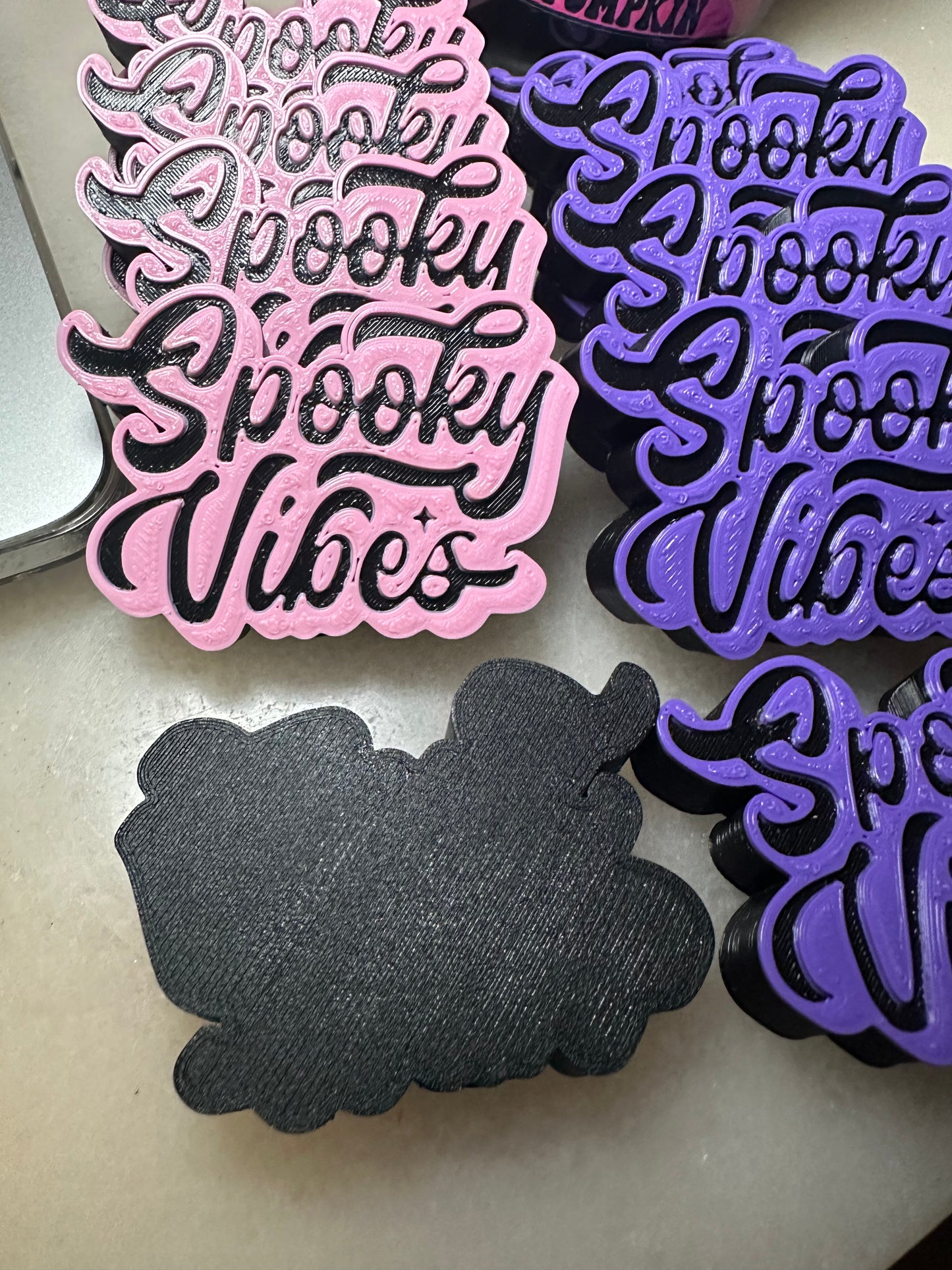 Spooky Vibes 3D Printed Straw Topper (for Standard Straws)