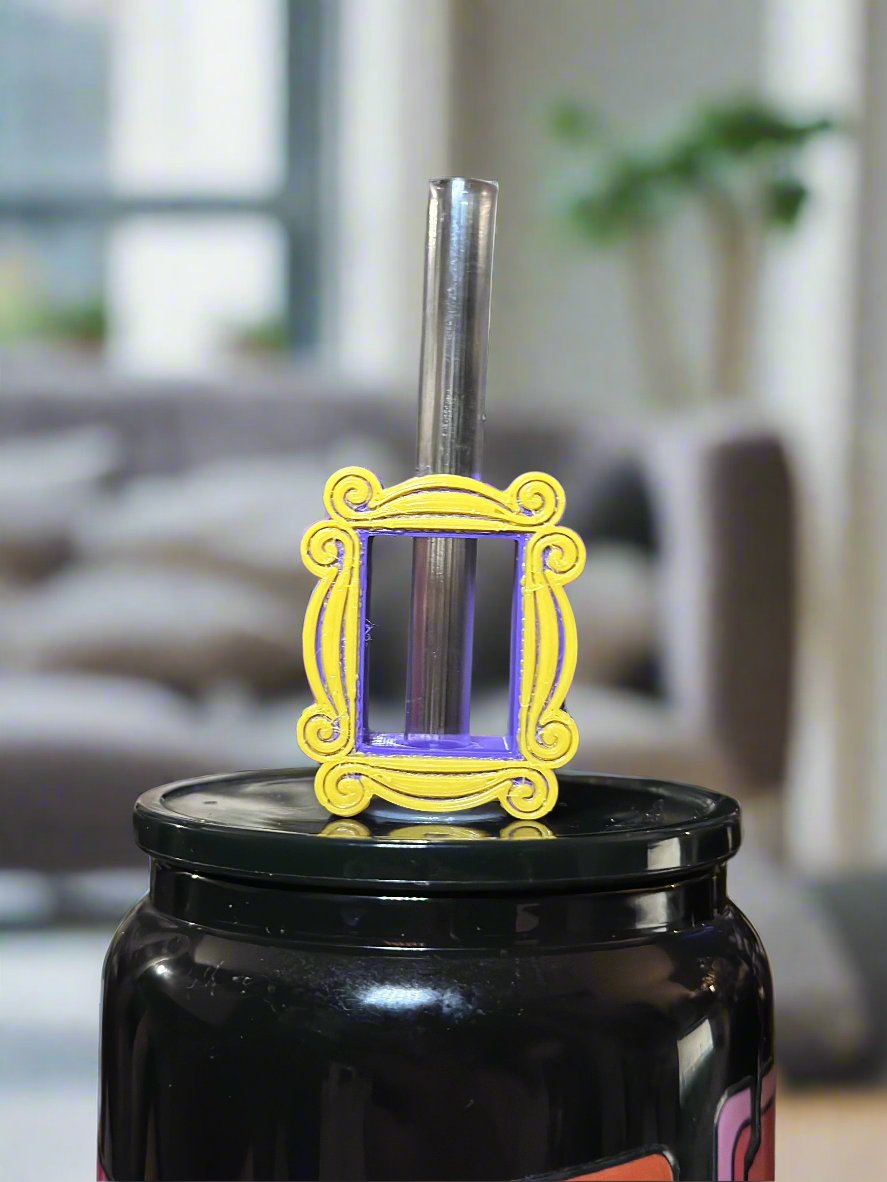 Amigos Frame 3D Printed Straw Topper (for Standard Straws)