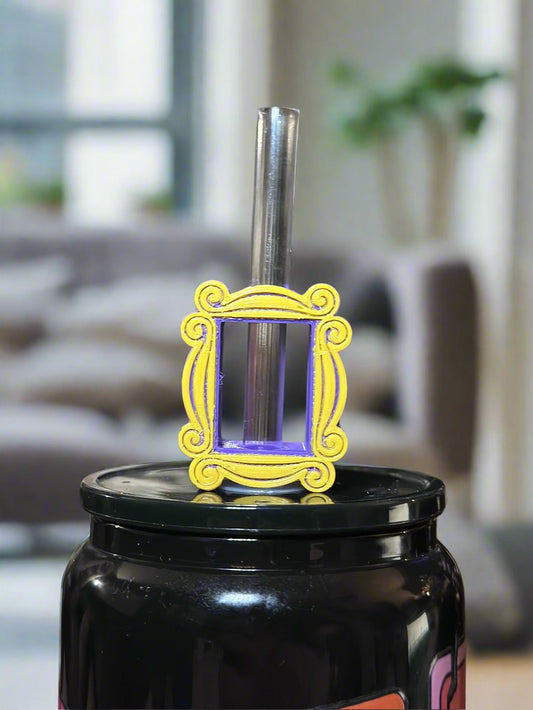 Amigos Frame 3D Printed Straw Topper (for Standard Straws)