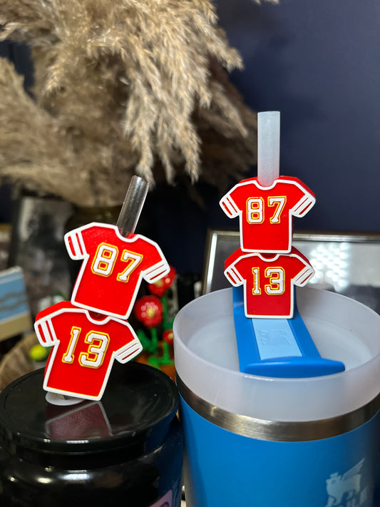 Football Jersey 3D Printed Straw Topper (for Standard & Stanley Straws)