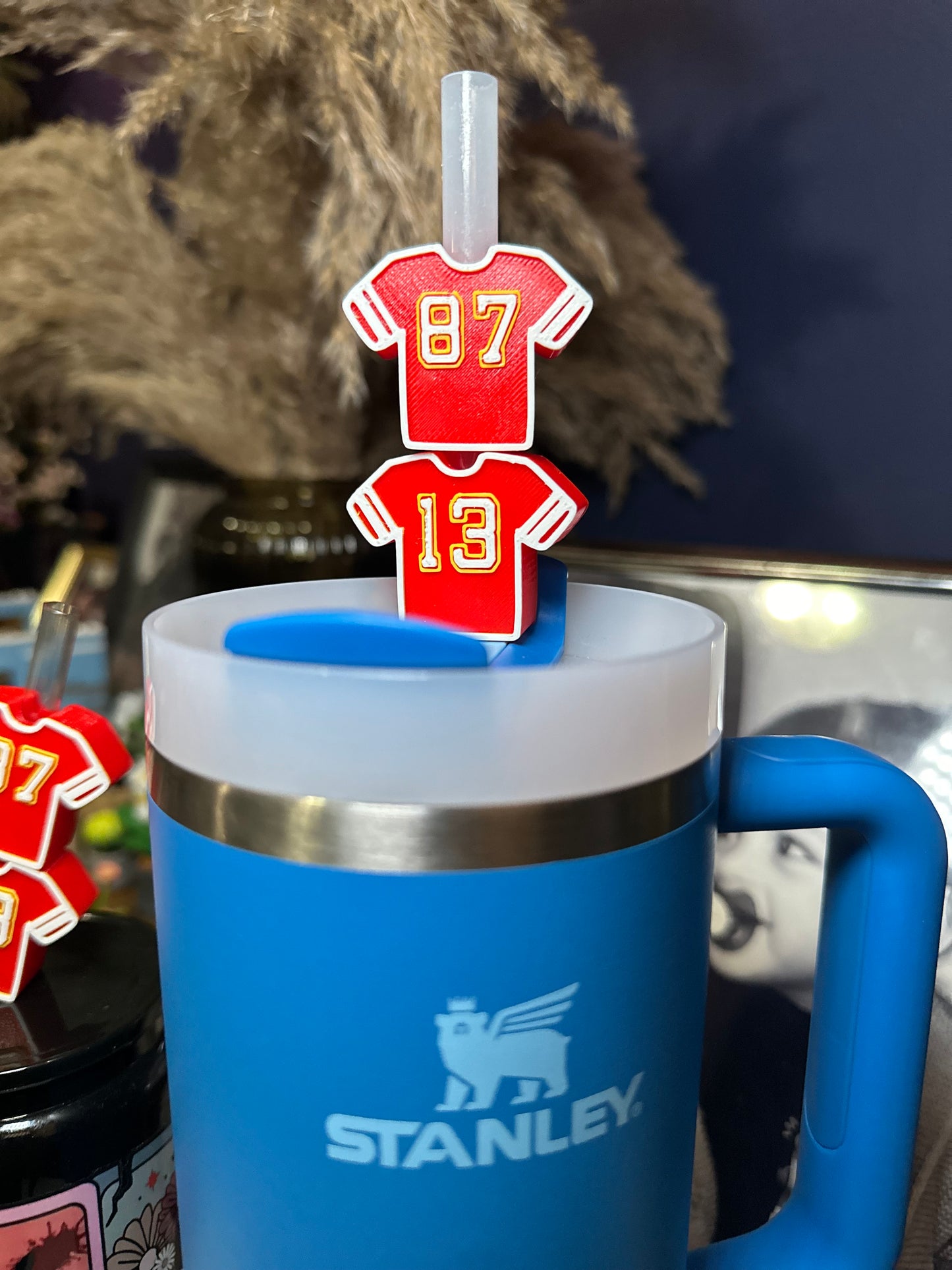 Football Jersey 3D Printed Straw Topper (for Standard & Stanley Straws)
