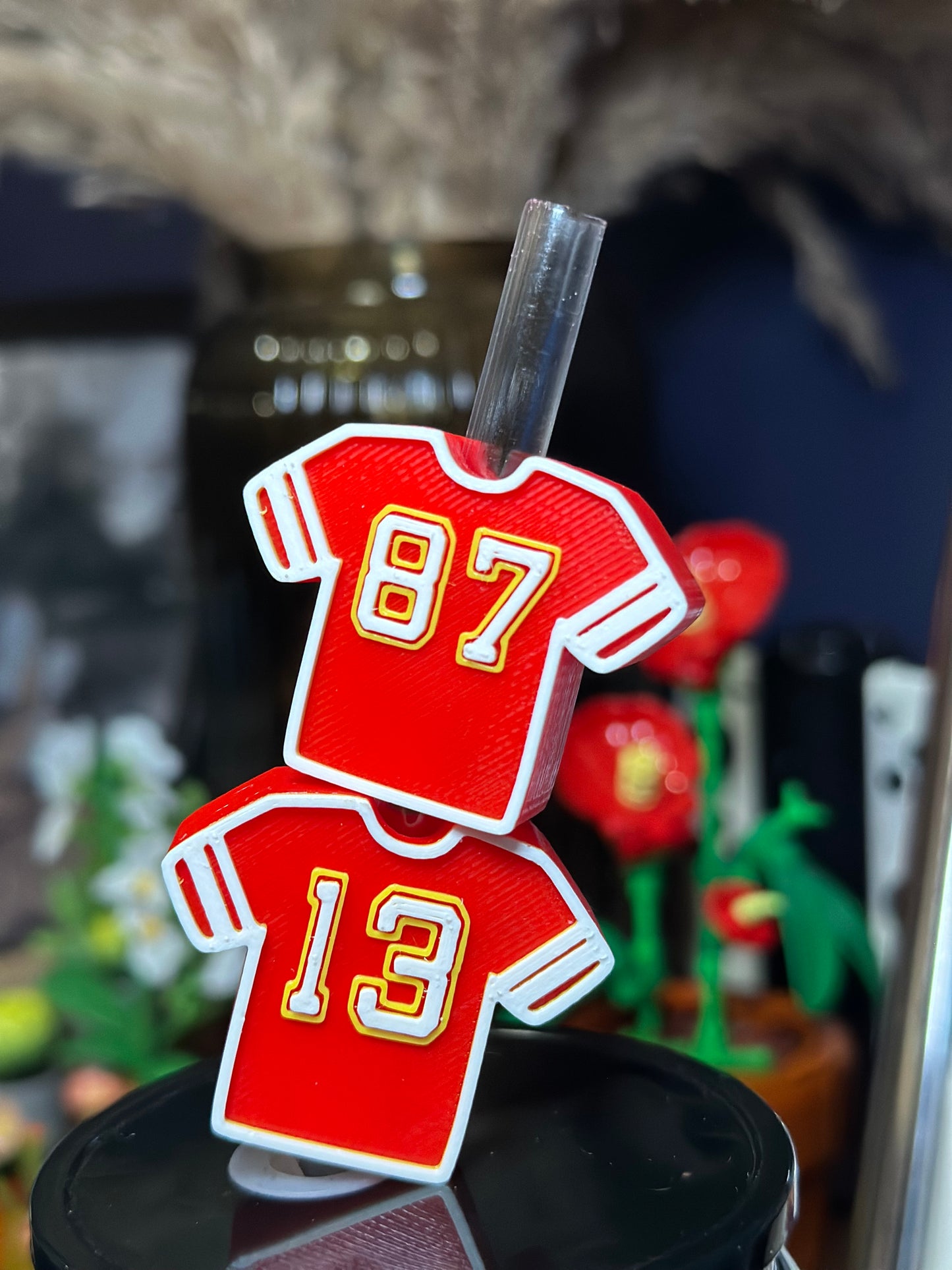 Football Jersey 3D Printed Straw Topper (for Standard & Stanley Straws)