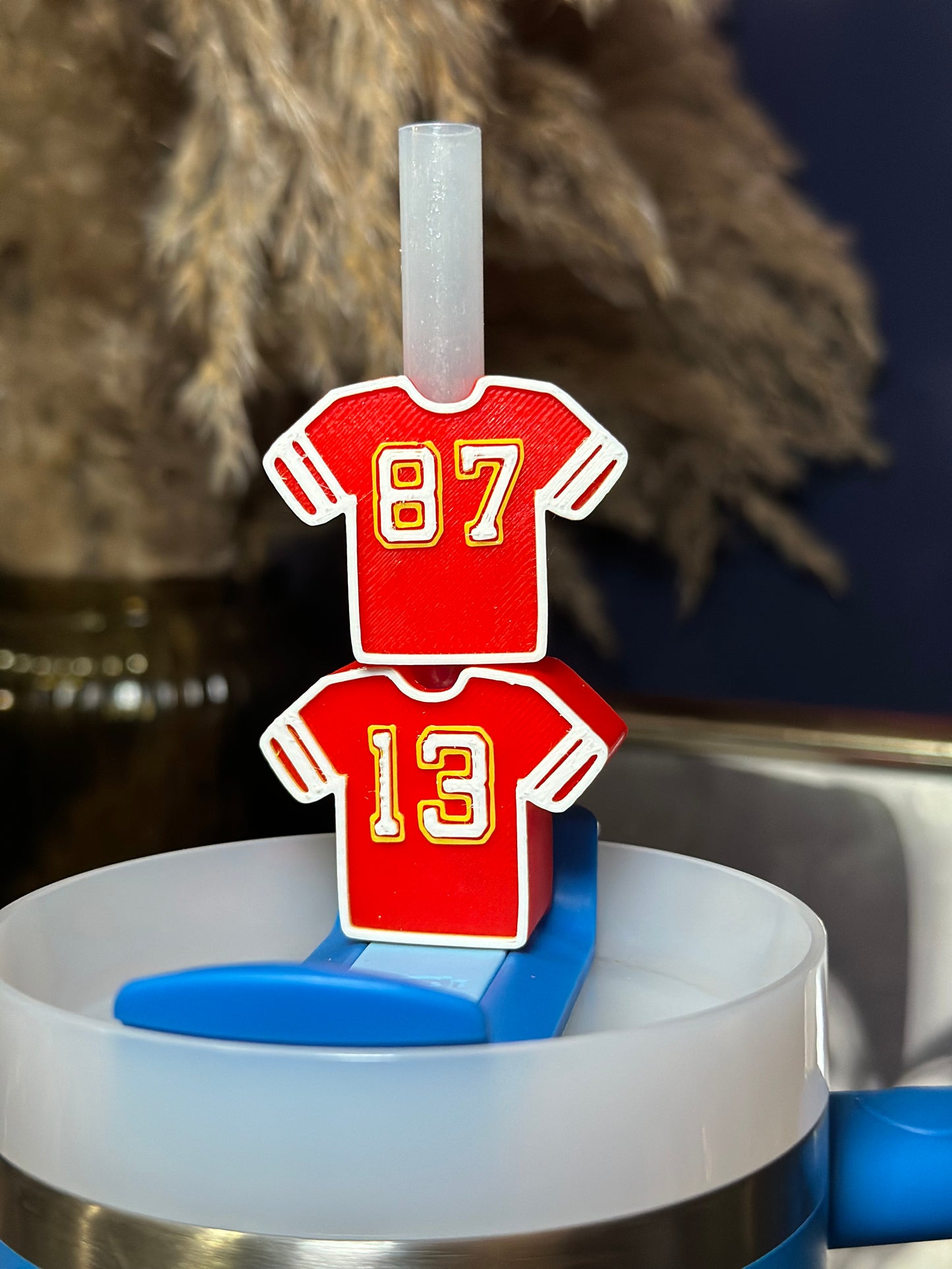 Football Jersey 3D Printed Straw Topper (for Standard & Stanley Straws)