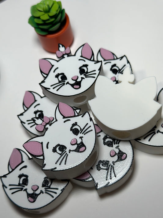 Cute Cat 3D Printed Straw Topper (for Standard & Stanley Straws)