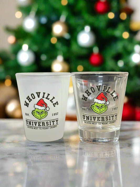 Who University Shot Glass- 1.5oz Clear & Frosted