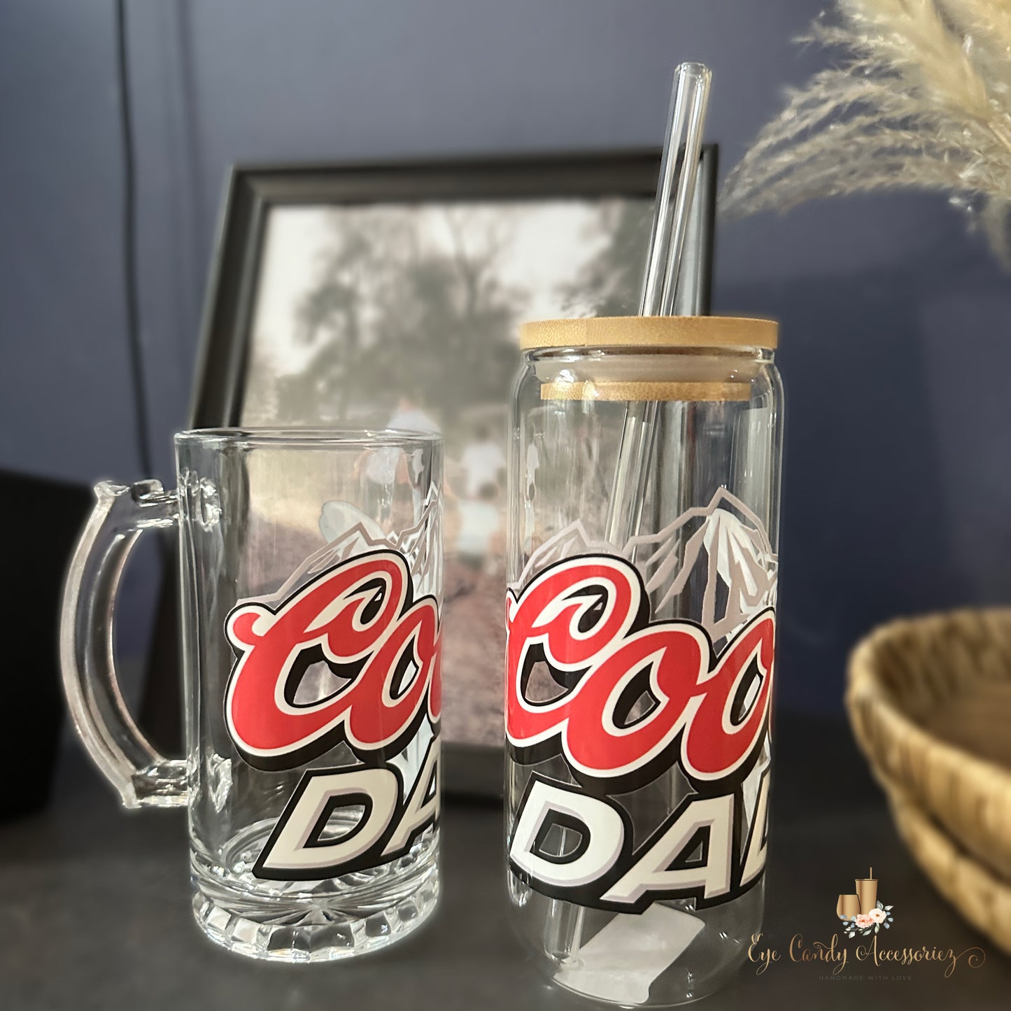 Jarra de cerveza y lata de vidrio Cool Dad