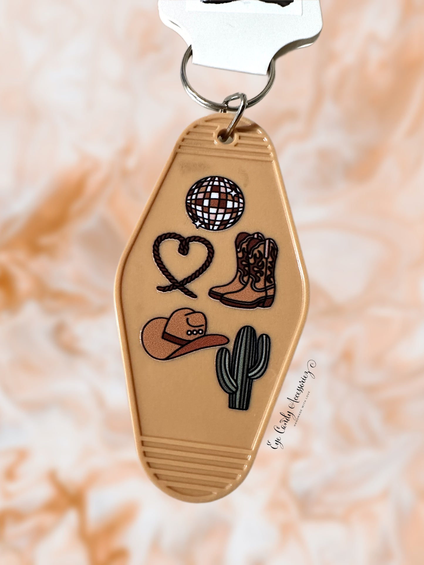 Cowgirl Retro Style Keychain