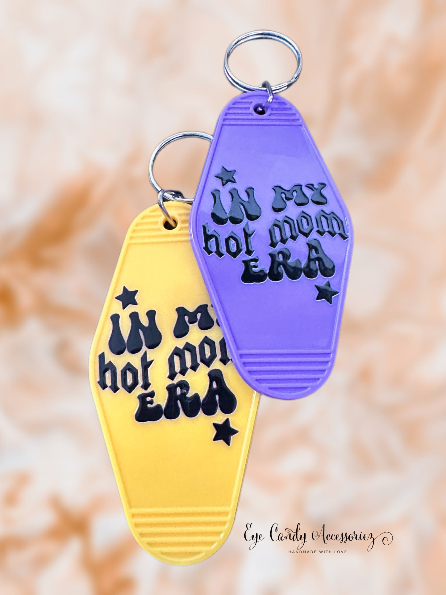 In My Hot Mom Era Retro Style Keychain