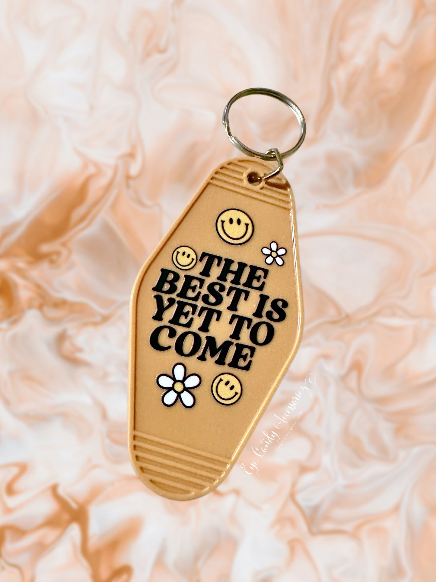 The Best is Yet to Come Retro Style Keychain