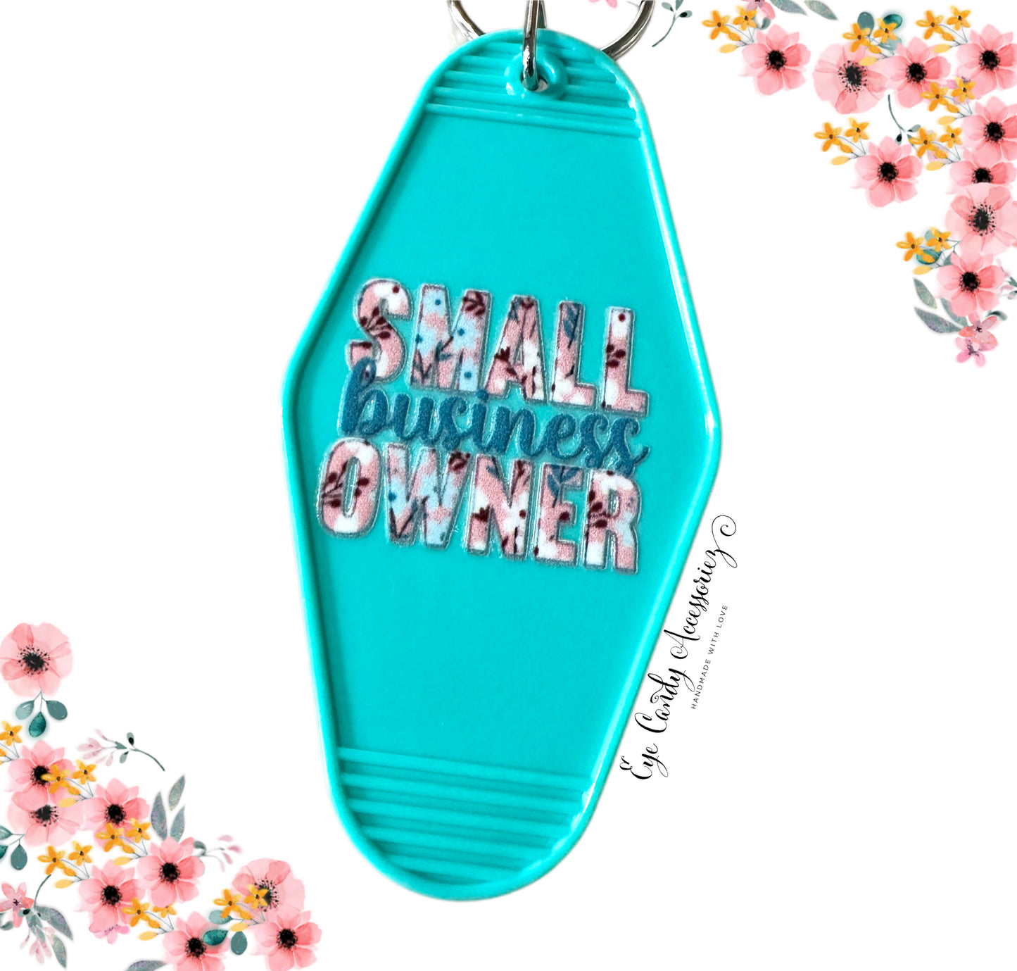 Small Business Owner Retro Style Keychain