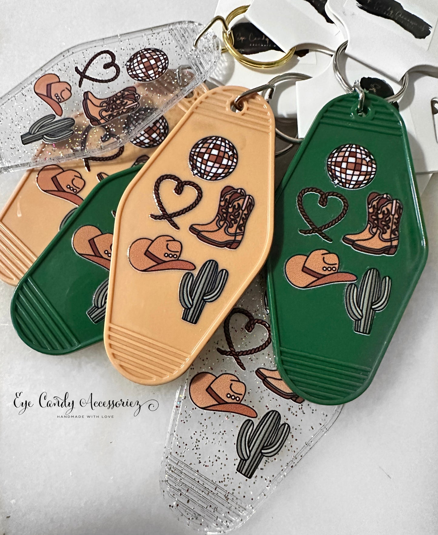 Cowgirl Retro Style Keychain