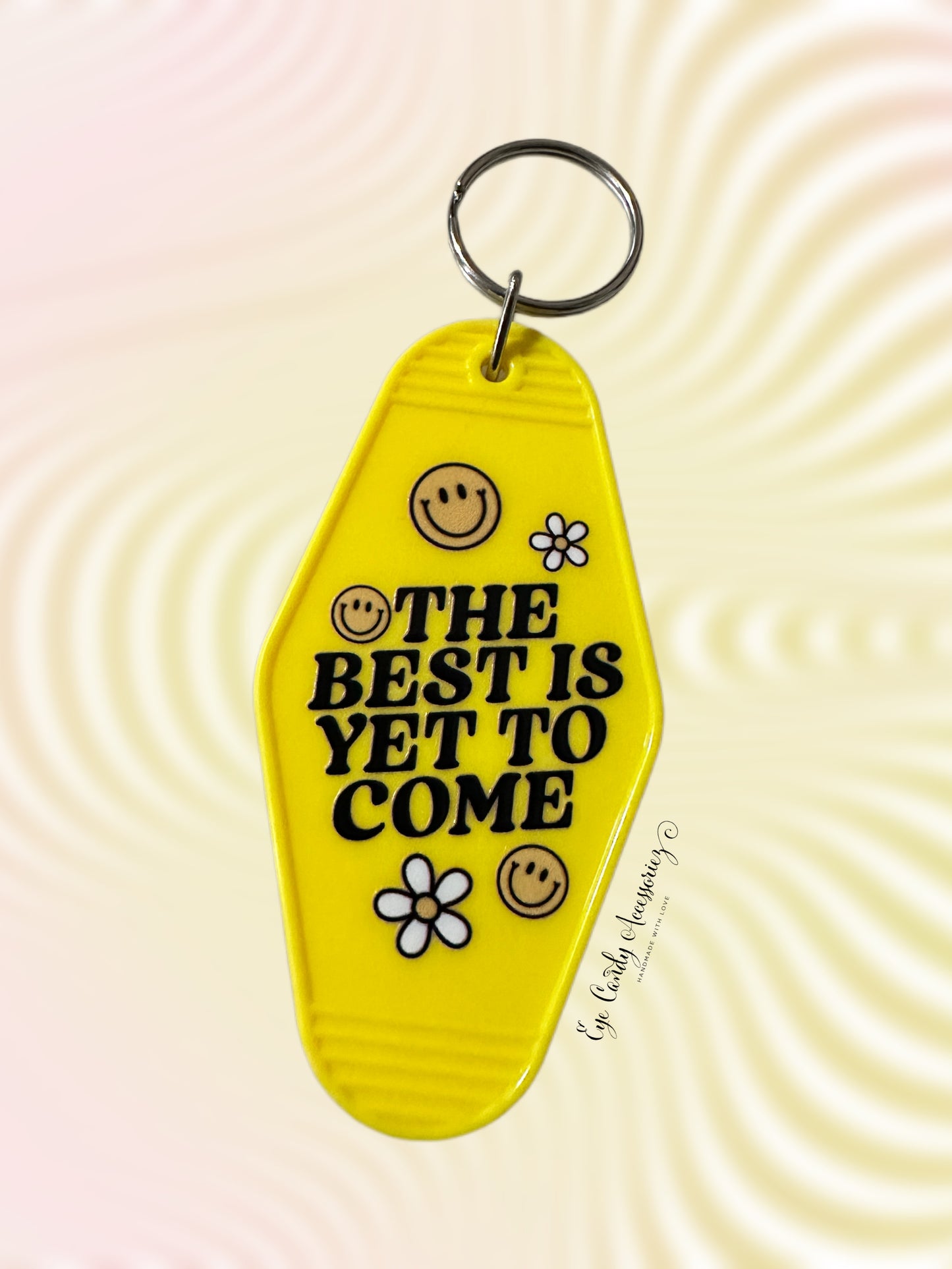 The Best is Yet to Come Retro Style Keychain