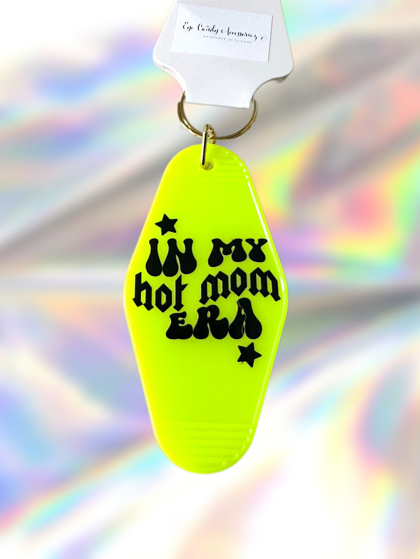 In My Hot Mom Era Retro Style Keychain