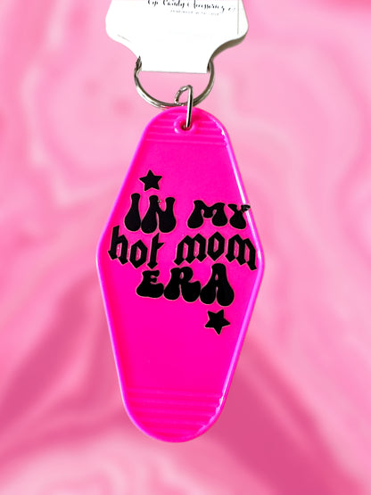 In My Hot Mom Era Retro Style Keychain