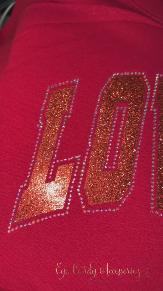 Lover- Glitter  Rhinestone - T-Shirt|Sweater- Adult