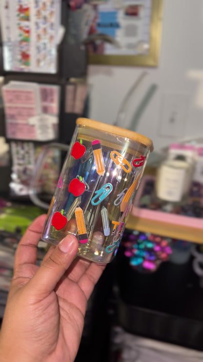 Teacher Cup w/Straw and Lid