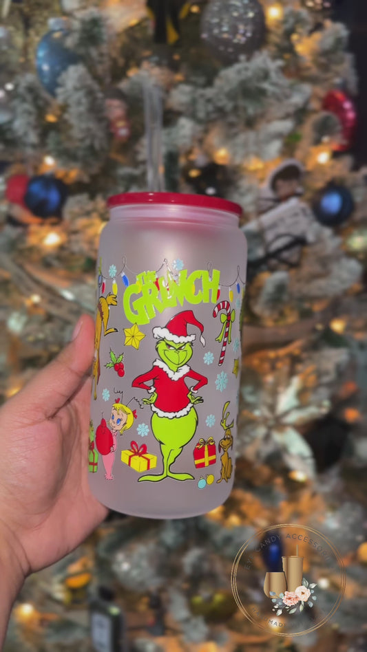 Mr. Steal Christmas - 16 oz Glass Can