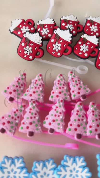 Cozy Winter Straw Topper Covers for Standard & Stanley Straws