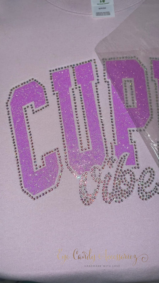 Cupid Vibes - Gitter Rhinestone - T-Shirt|Sweater- Adult