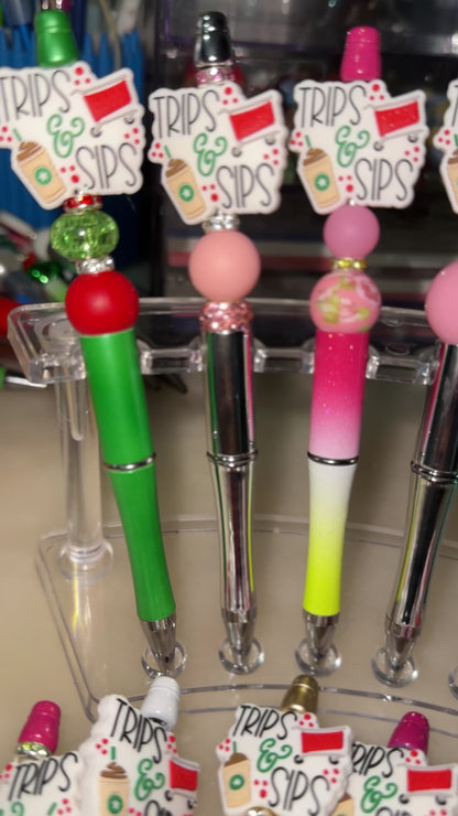 Trips & Sips Beaded Pens