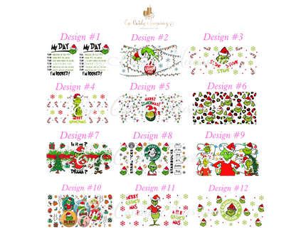 Latas de vidrio navideñas verdes: 12 diseños disponibles