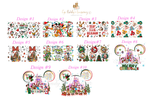 Magical Xmas Glass Cans/Mugs/Tumblers  - 10 Designs available