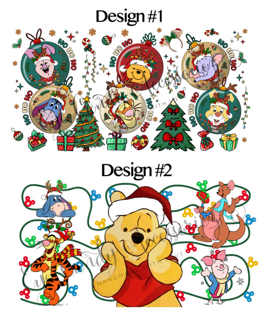 Bear & Friends Xmas Glass Can