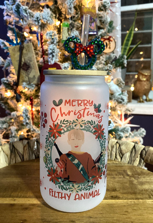 Tazas navideñas de animales sucios